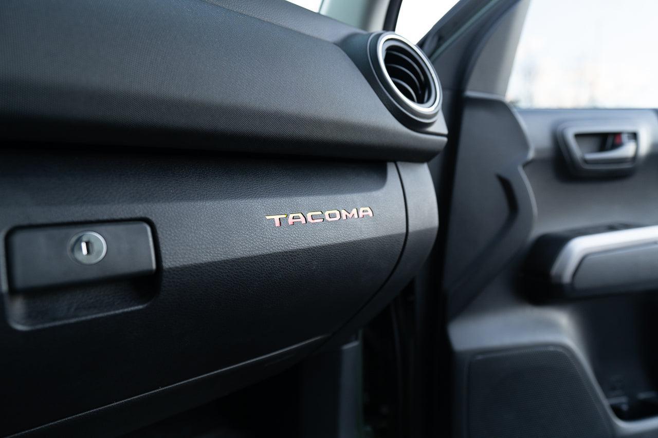 Glove Box "TACOMA" Logo Inlays (Printed Series) - 2016-2023 Tacoma