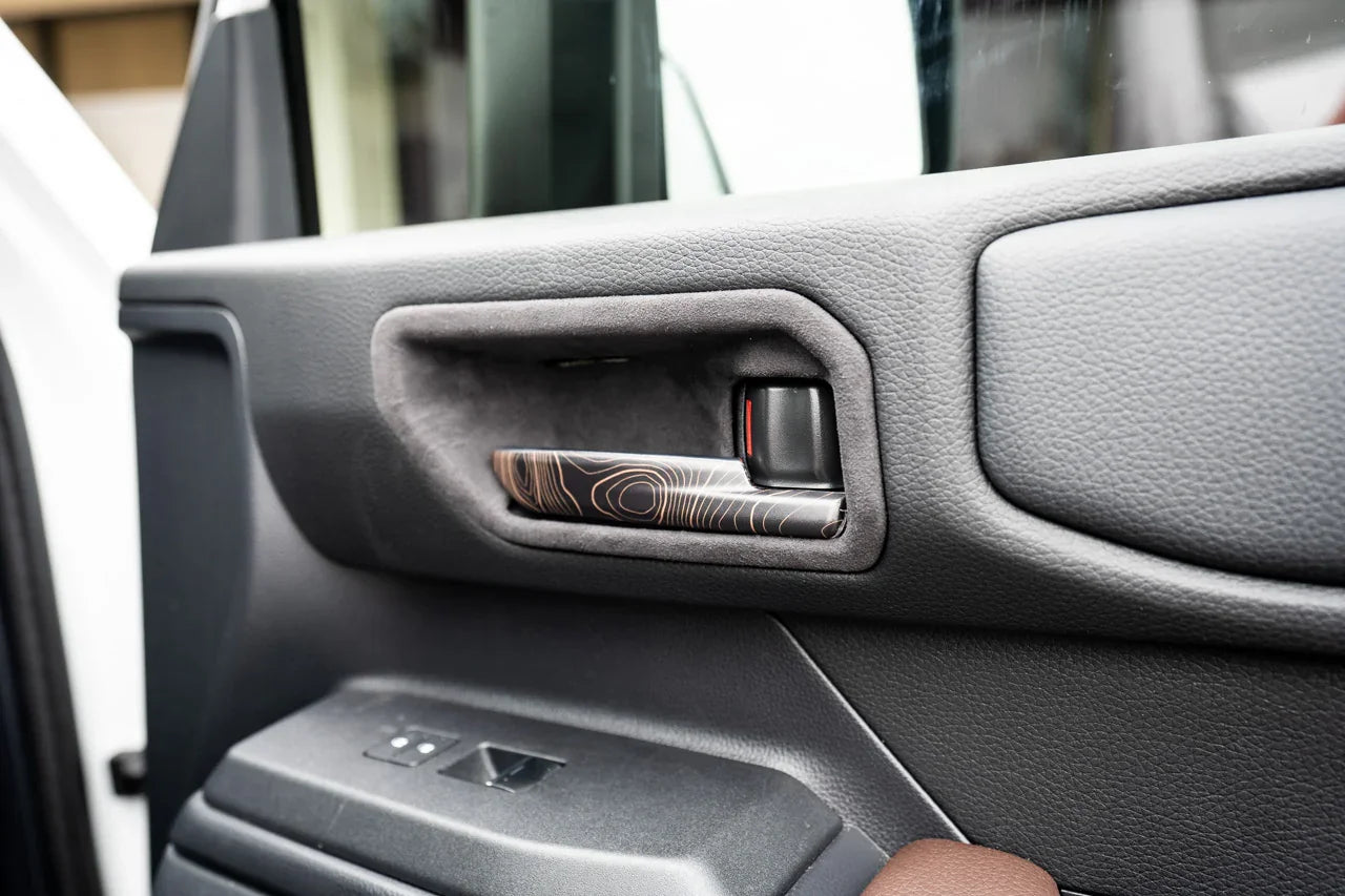 Topographic Interior Door Handle Overlays - 2024+ Land Cruiser