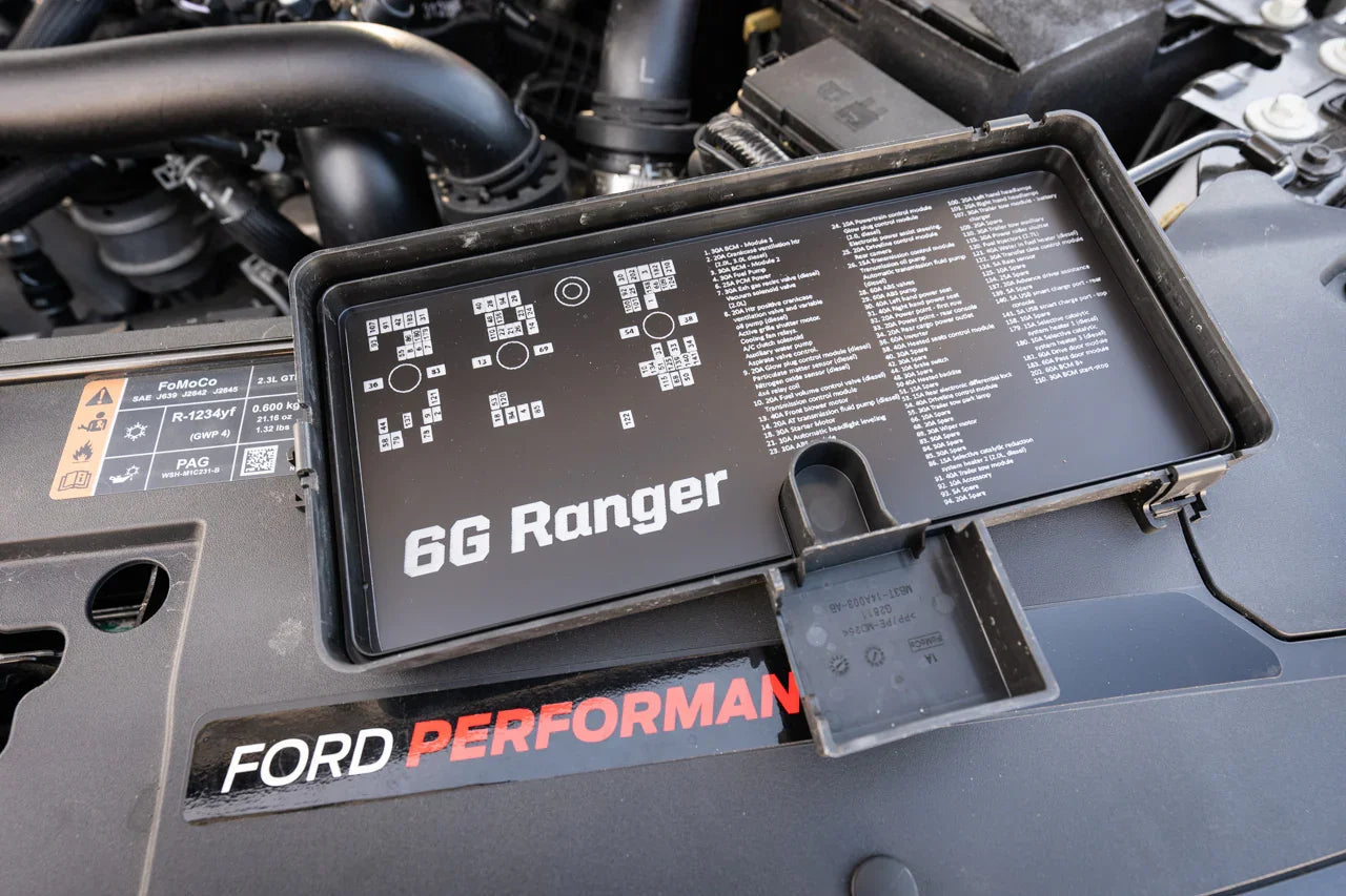 Acrylic Laser Series Fuse Box Lid Label Plate - 2024+ Ranger