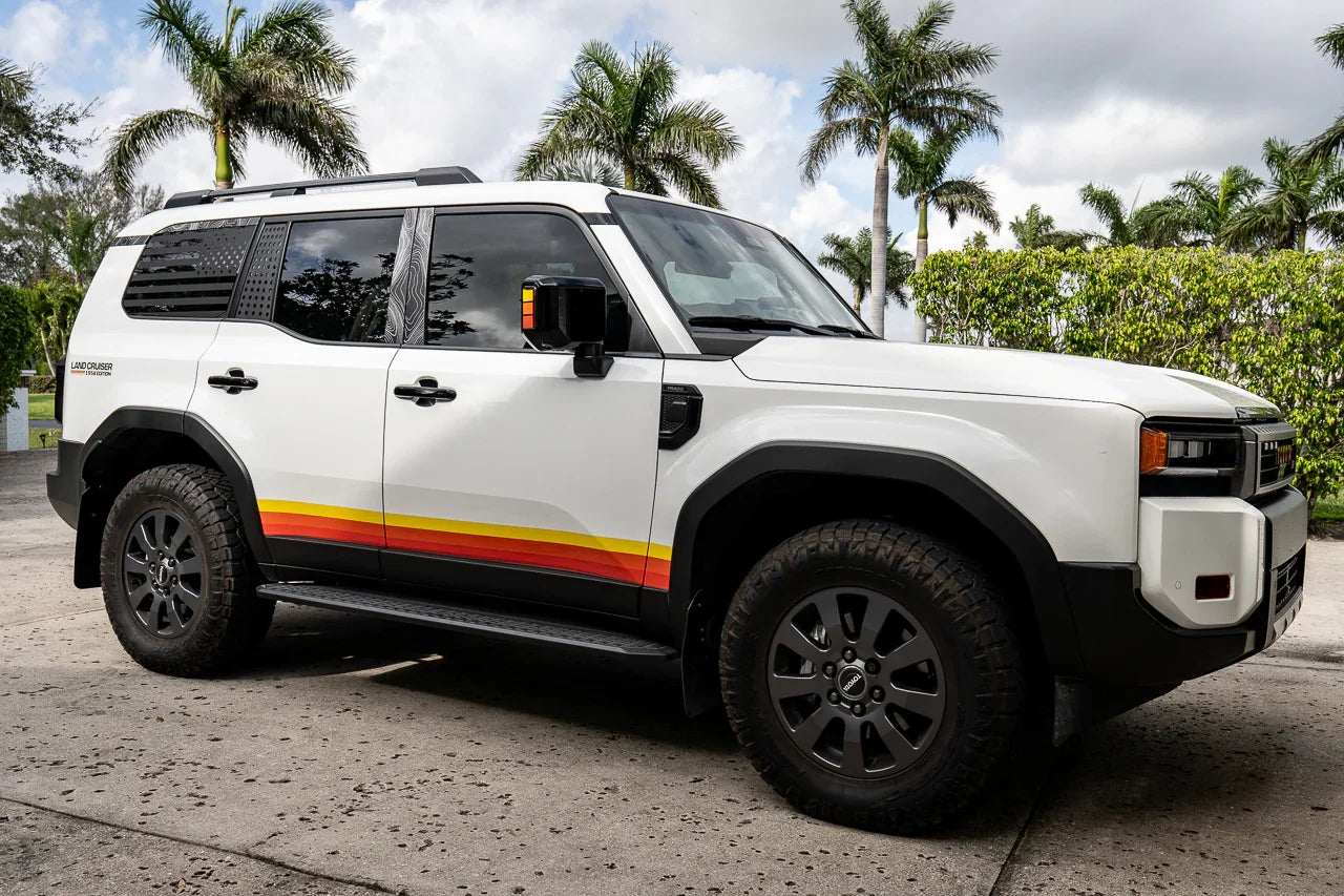 Heritage Retro TRD Style Mirror Stripes - 2024+ Land Cruiser / GX 550