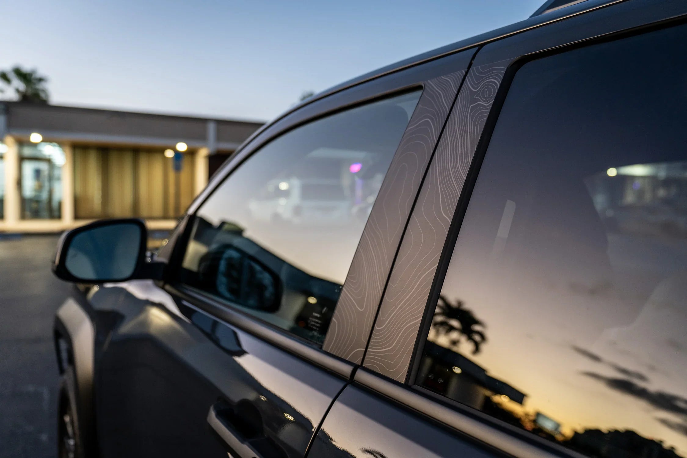 Topographic B Pillar Overlays - 2024+ Tacoma Double Cab / 2025+ 4Runner