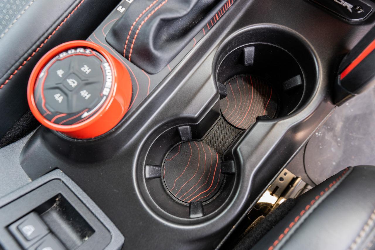 Topo Cup Holder Inserts (Printed Series + Acrylic) - 2021+ Bronco