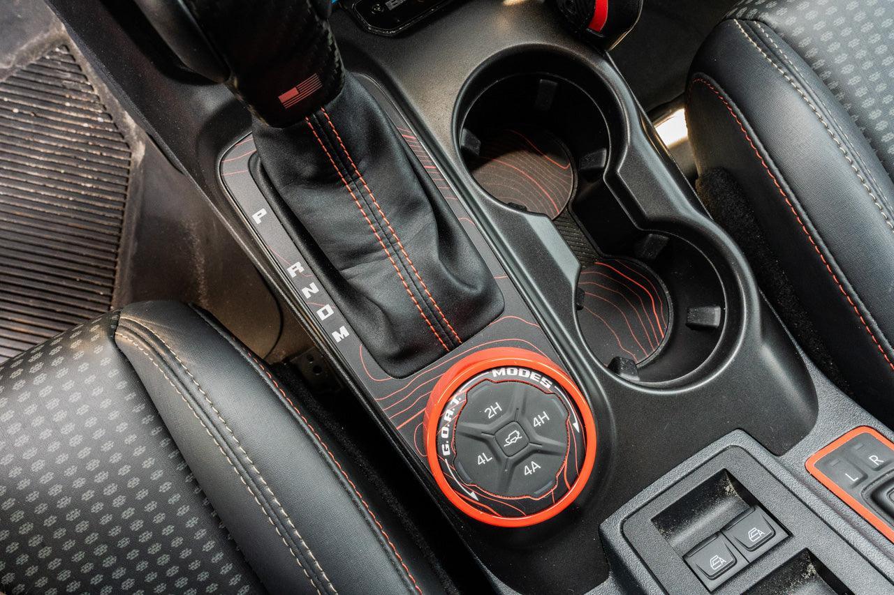 Topo Cup Holder Inserts (Printed Series + Acrylic) - 2021+ Bronco