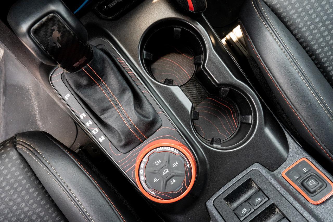 Topo Cup Holder Inserts (Printed Series + Acrylic) - 2021+ Bronco