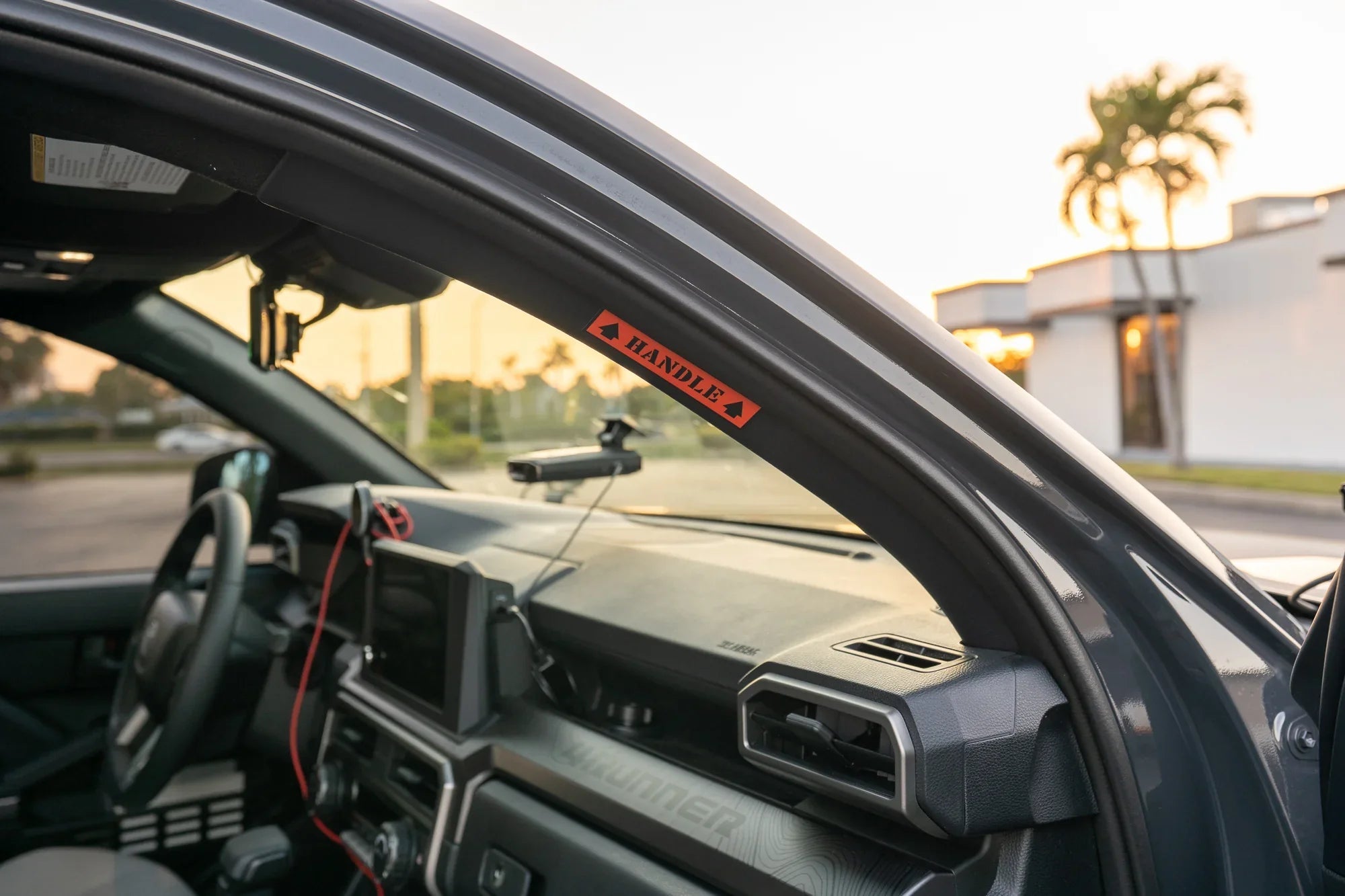 Passenger Side Grab Handle Warning Label - 2024+ Tacoma / 2025+ 4Runner