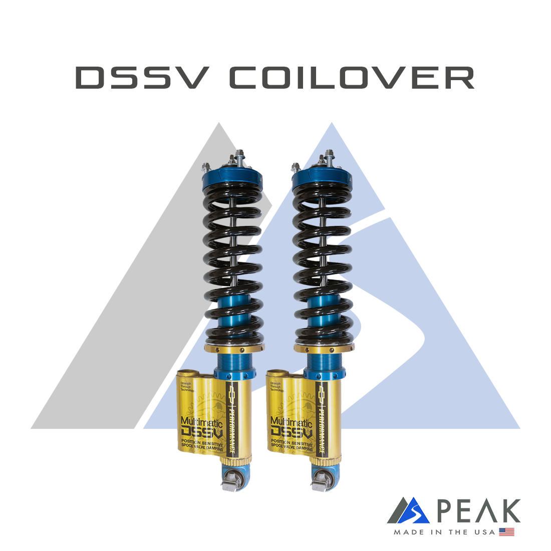 Peak Suspension DSSV Coilover Kit 17-22 Colorado ZR2 for 2017-2022 Chevy Colorado