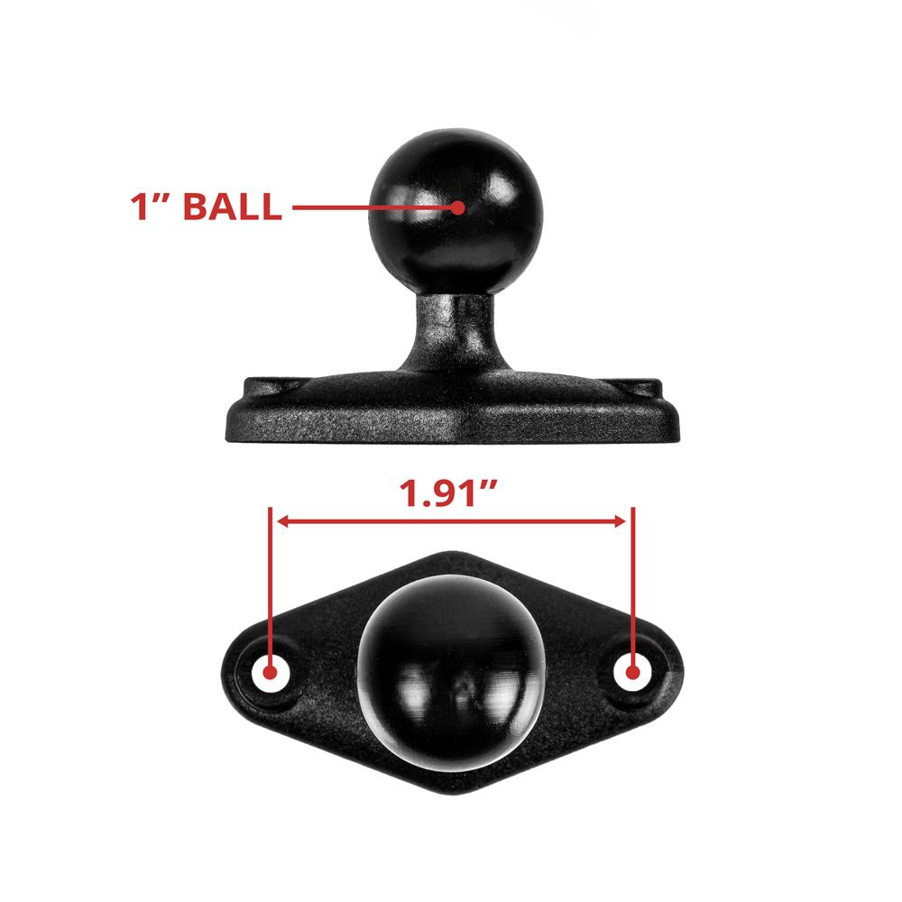 Tackform 2 hole AMPS diamond adapter with B-sized ball for universal fit
