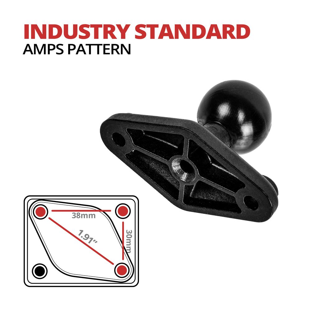 Tackform 2 hole AMPS diamond adapter with B-sized ball for universal fit
