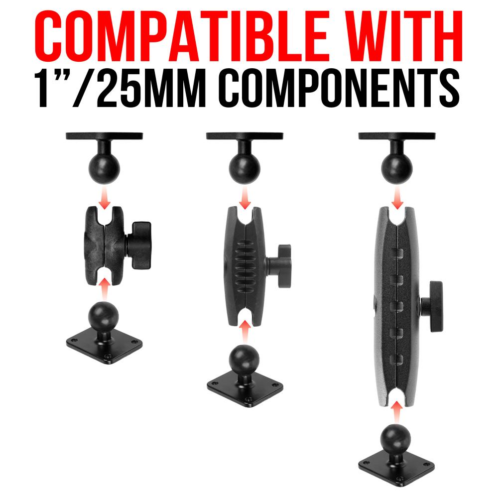 Tackform diamond AMPS 2 hole mount with 6 inch aluminum arm for universal fit