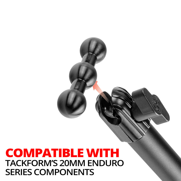 Tackform Triple-Up arm adapter with triple 20mm ball for universal fit