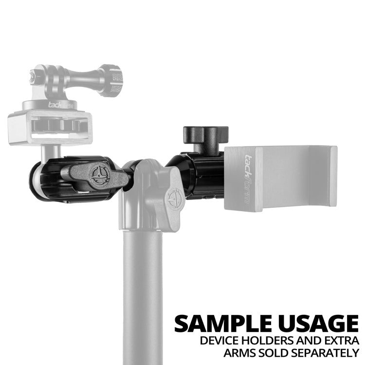 Tackform Triple-Up arm adapter, single ball dual socket, for universal fit