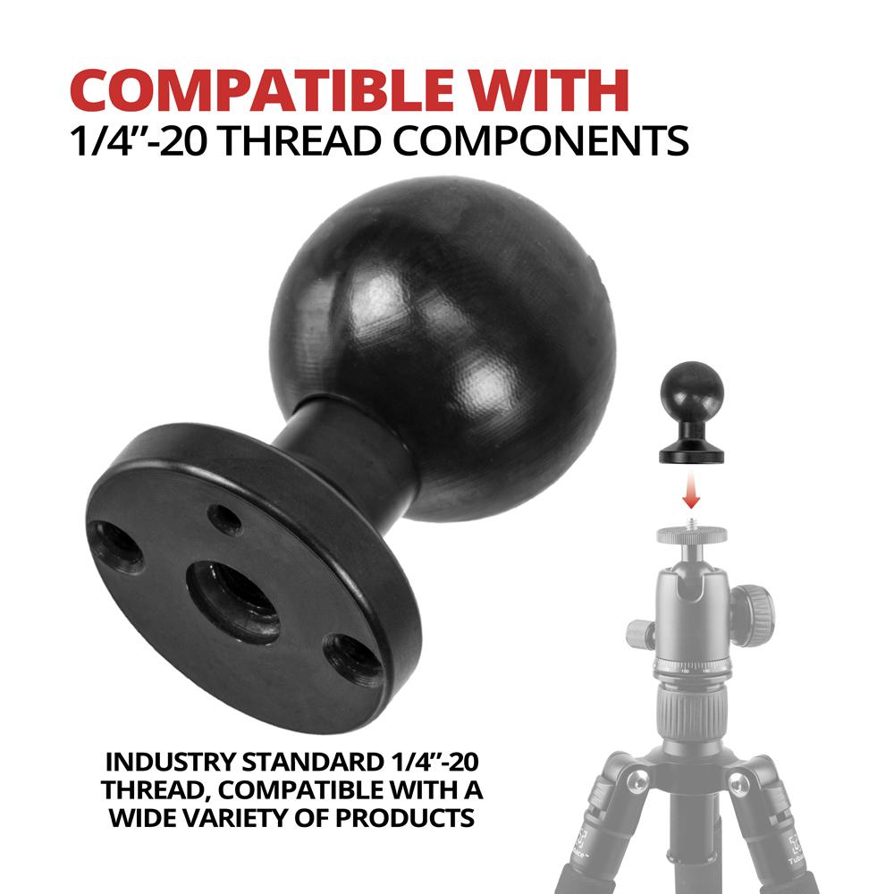 Tackform 1 inch B-sized threaded ball mount for universal fit