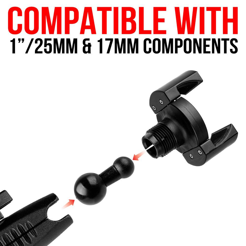 Tackform 17mm to 25mm ball adapter arm for universal fit