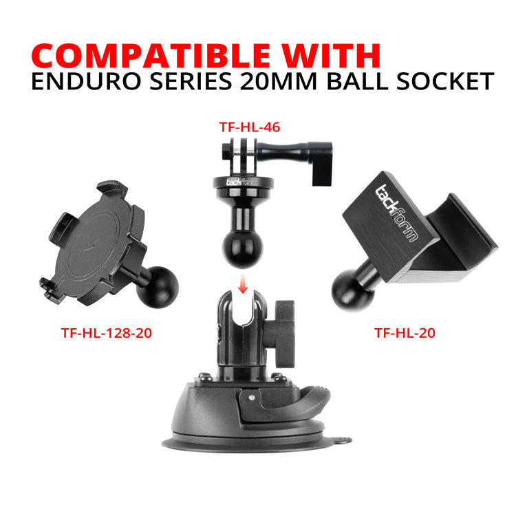 Tackform Quick Grip AMPS suction cup base for universal fit