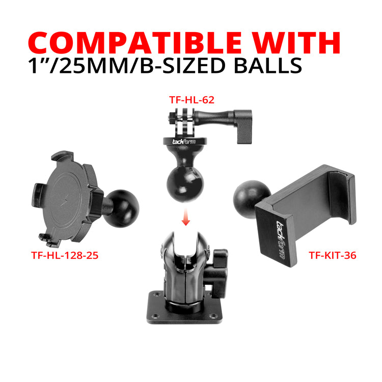 Tackform AMPS short reach adapter for 1 inch ball system, universal fit