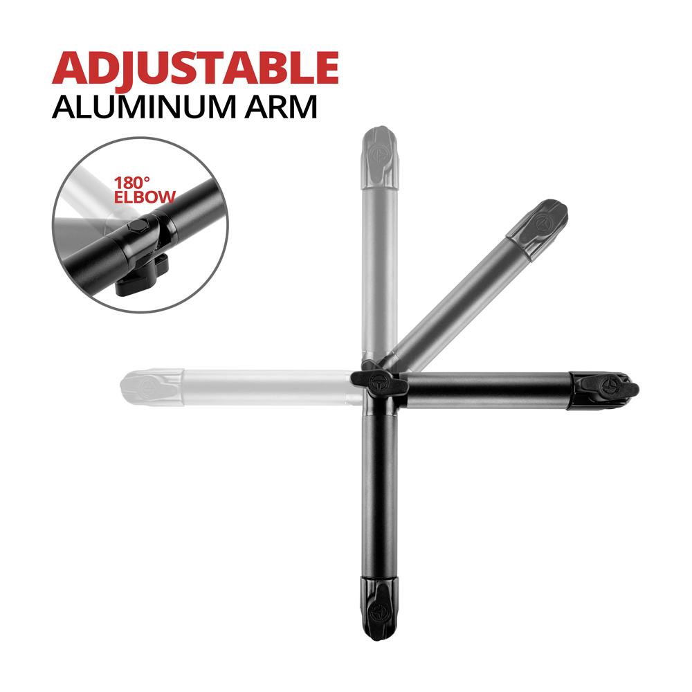 Tackform 12.25 inch Enduro arm with dual 20mm sockets for universal fit