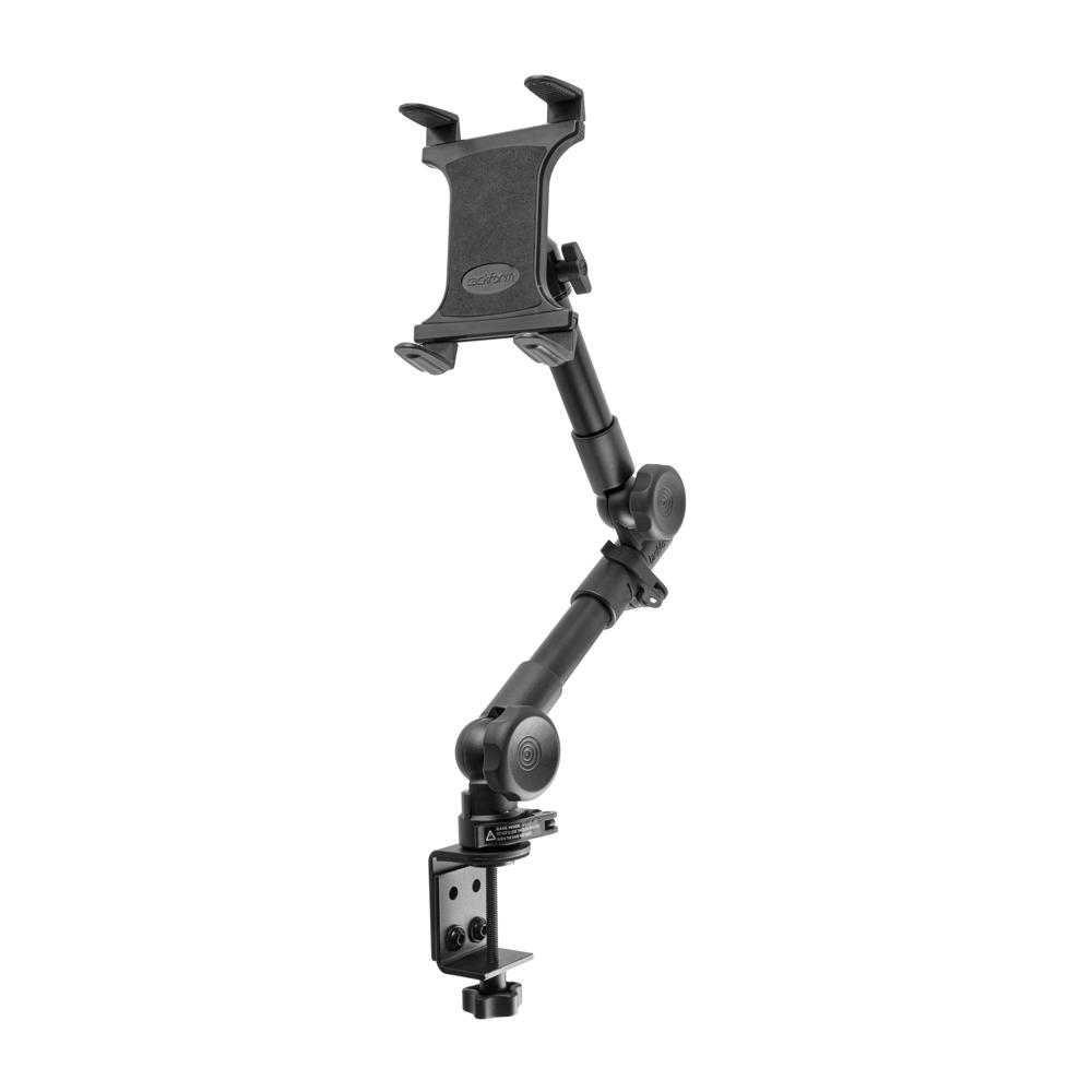 Tackform table clamp tablet mount with telescoping arm for universal fit