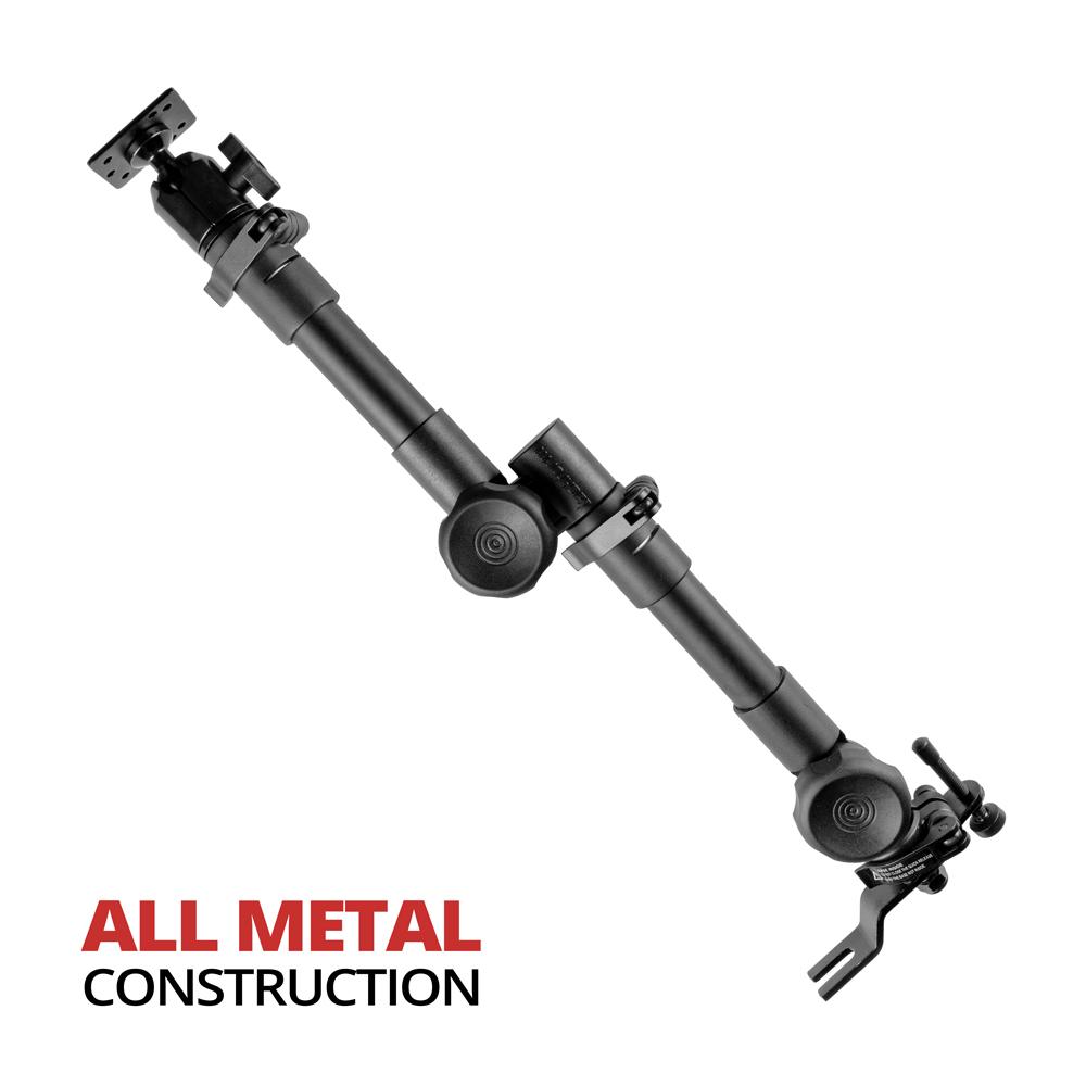Tackform seat rail AMPS mount with telescoping arm for universal fit
