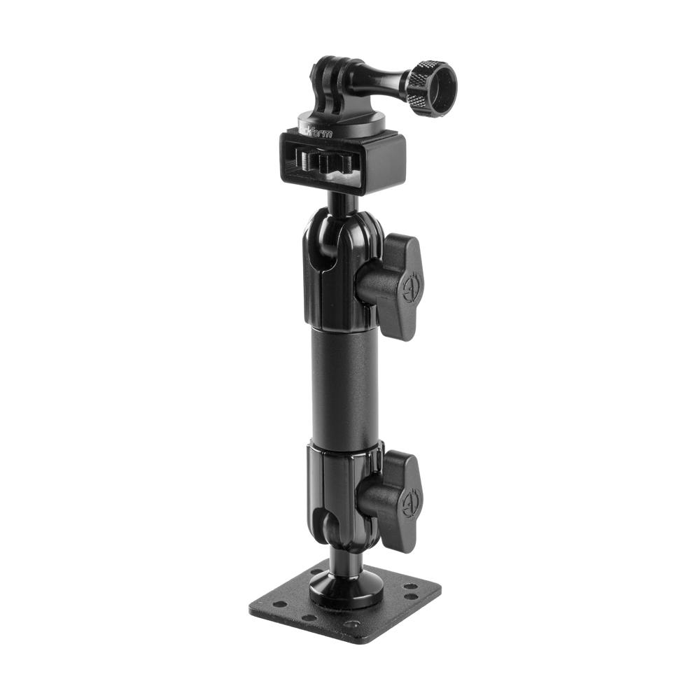 Tackform action camera mount with 4.75" arm and AMPS base for universal fit