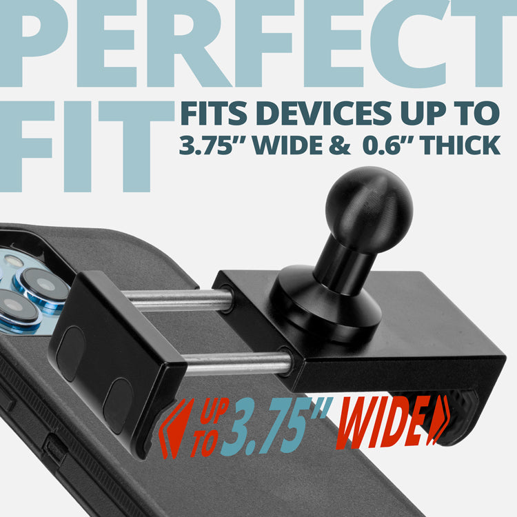 Tackform AM02-20L-BK AMPS drill base phone mount for universal fit