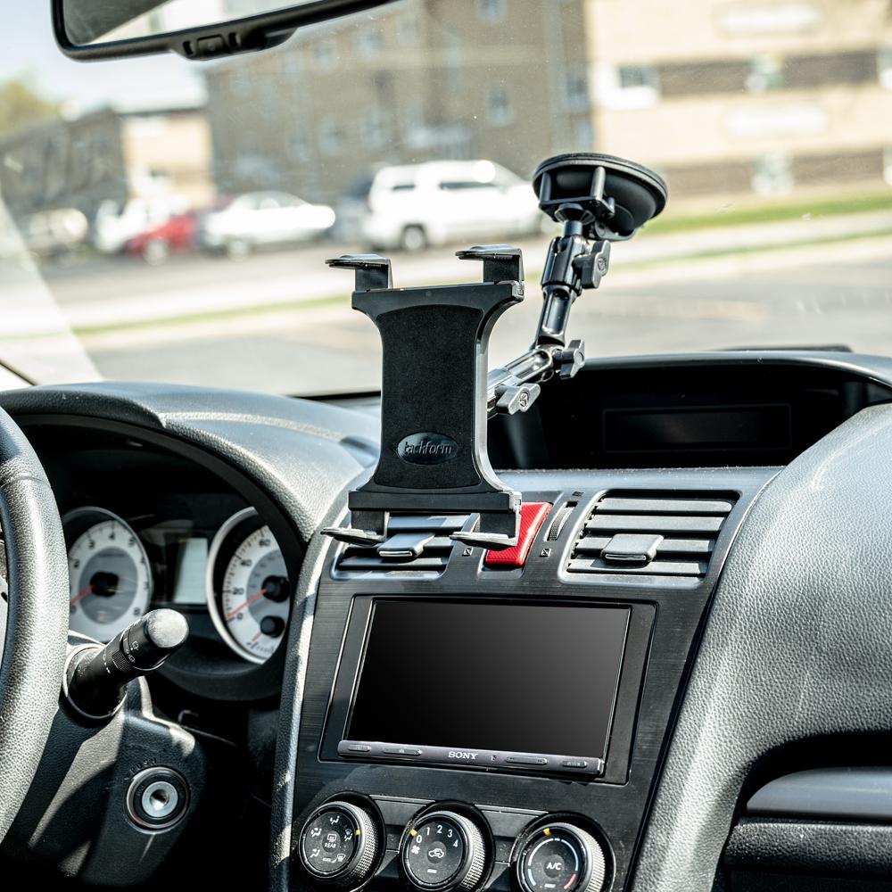 Tackform suction cup tablet holder with 7 inch arm for universal fit