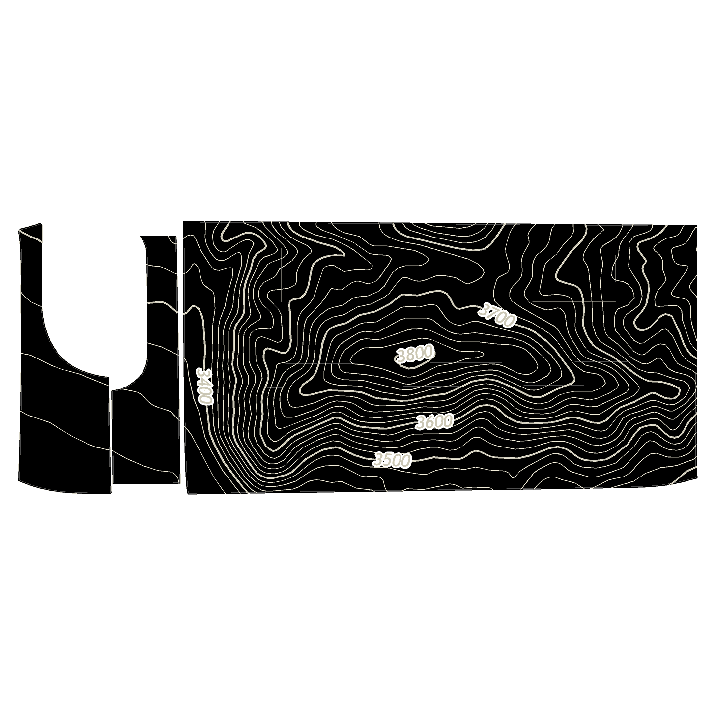 Topo 3 Piece Dash Kit (Printed Series) - 2021+ Bronco