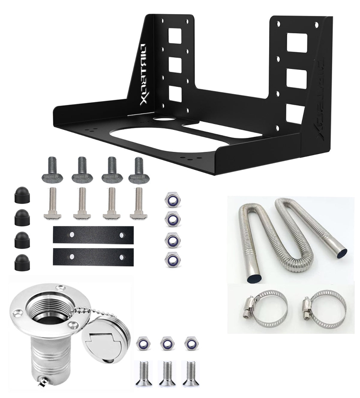 Dirtbox Overland diesel heater mount and exhaust relocation kit for canopy campers