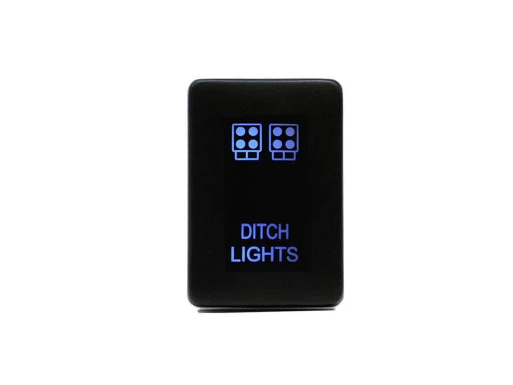 illuminated ditch light switch for off-road vehicles and overlanding accessories