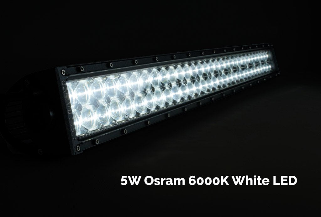 Double row 5W Osram 6000K white LED light bar for off-road vehicles