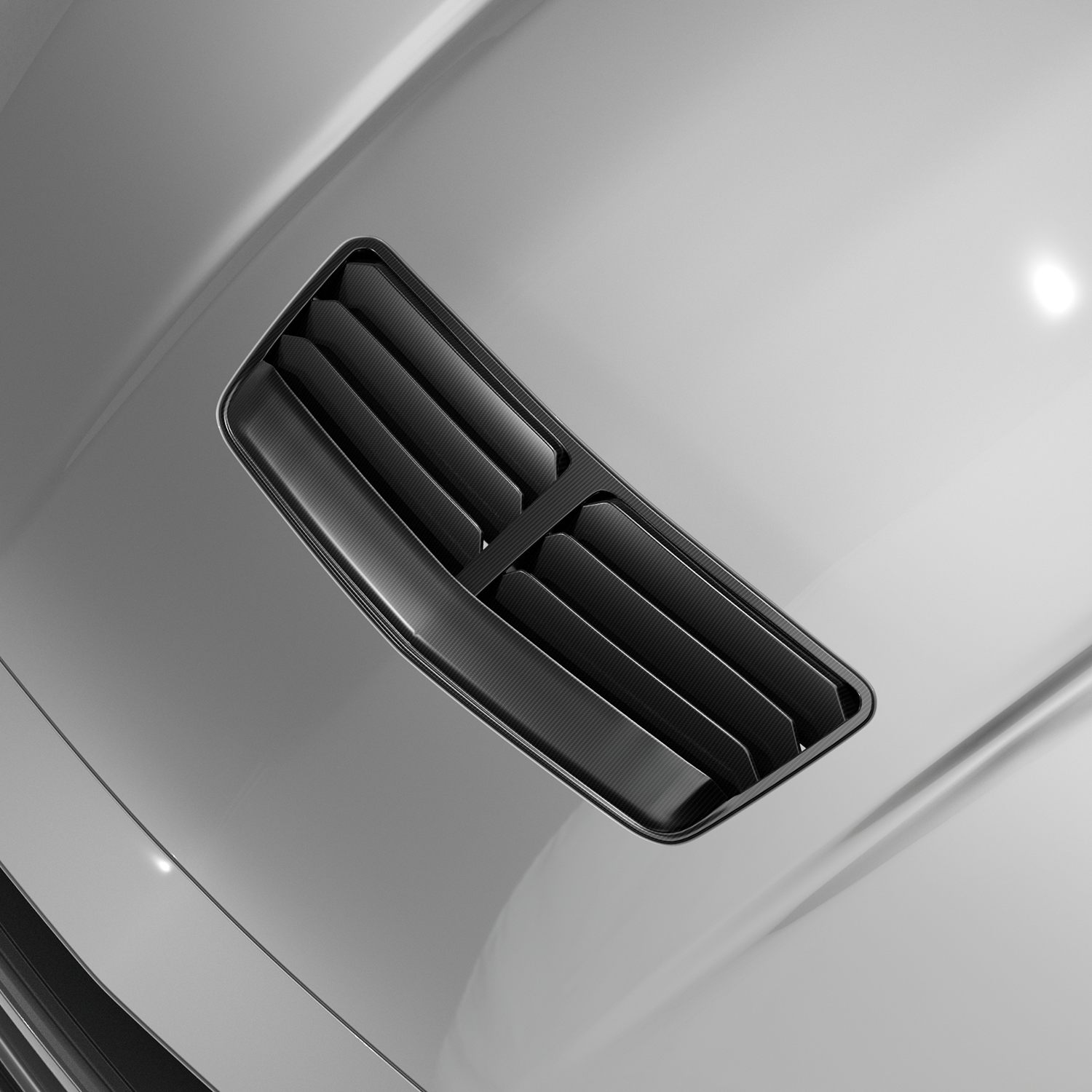 2024-Current Ford Mustang GT Dry Carbon Hood Vent
