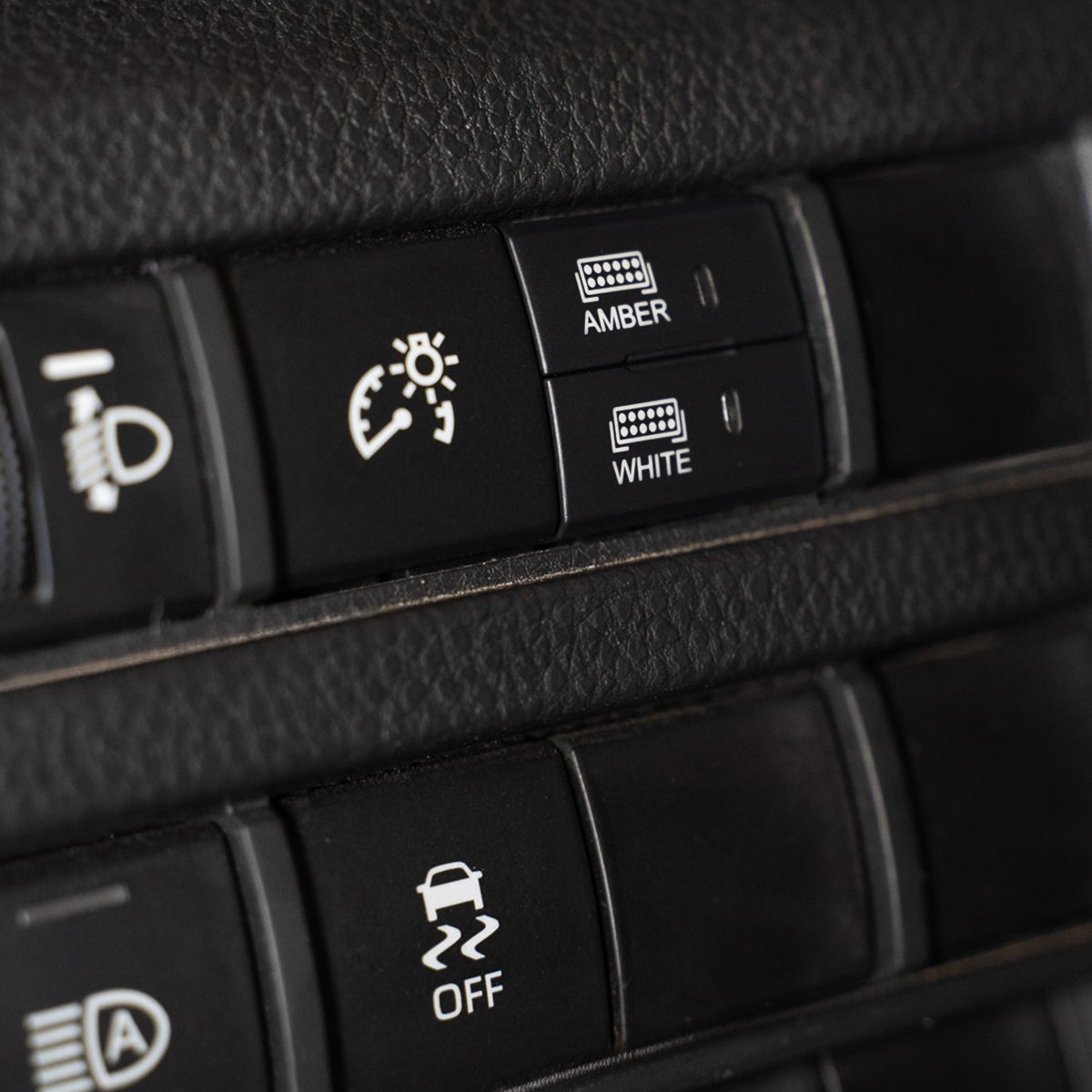 Cali Raised LED Square Style Dual Function Toyota OEM Style "AMBER & WHITE" Switch