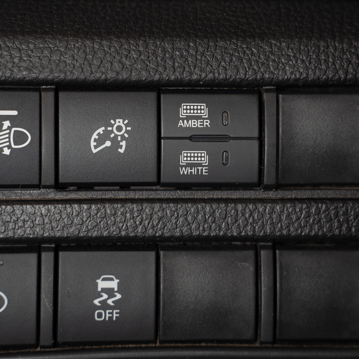 Cali Raised LED Square Style Dual Function Toyota OEM Style "AMBER & WHITE" Switch