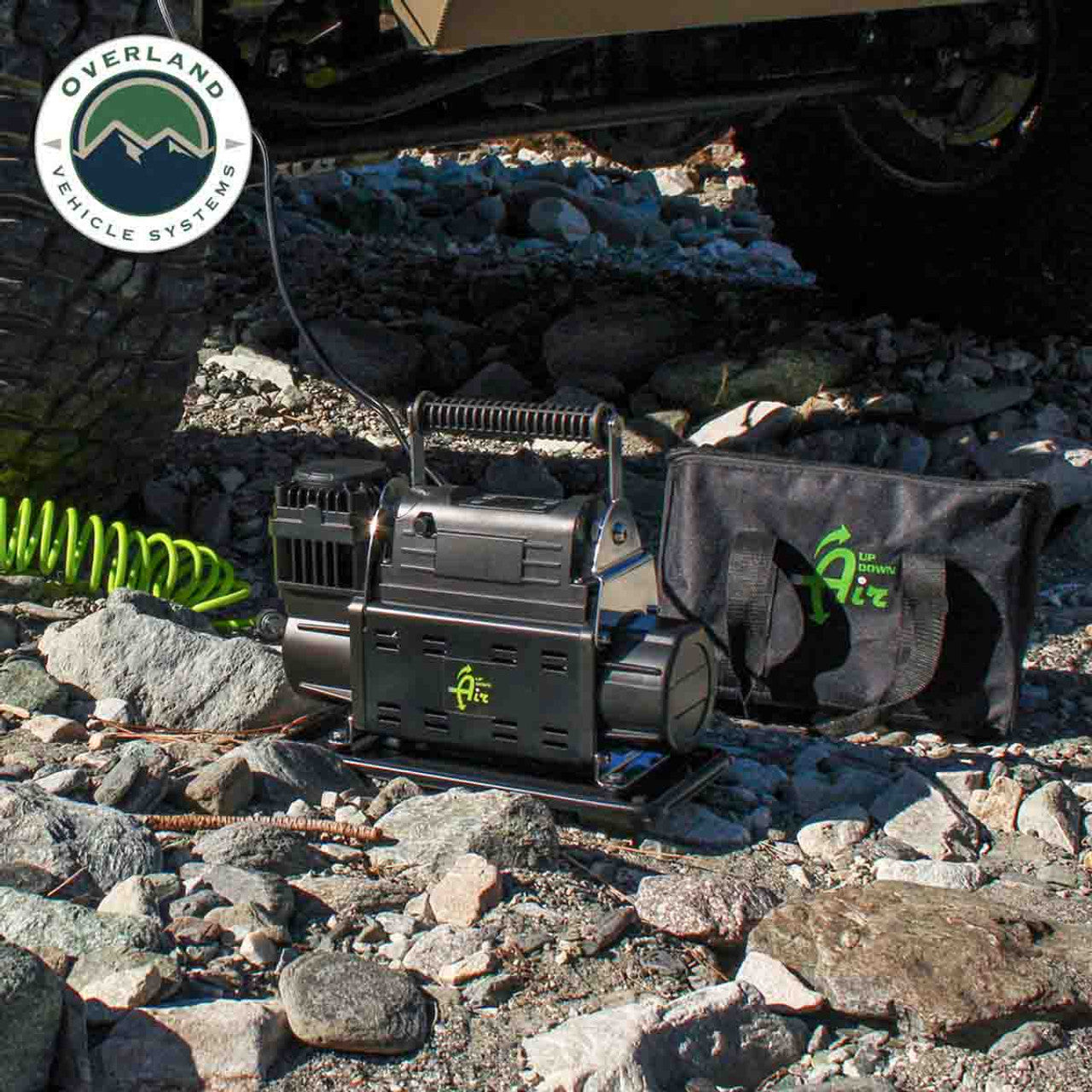 EGOI Portable Single/Dual Motor Air Compressor System With Control Panel, Storage Bag, Hose & Attachments