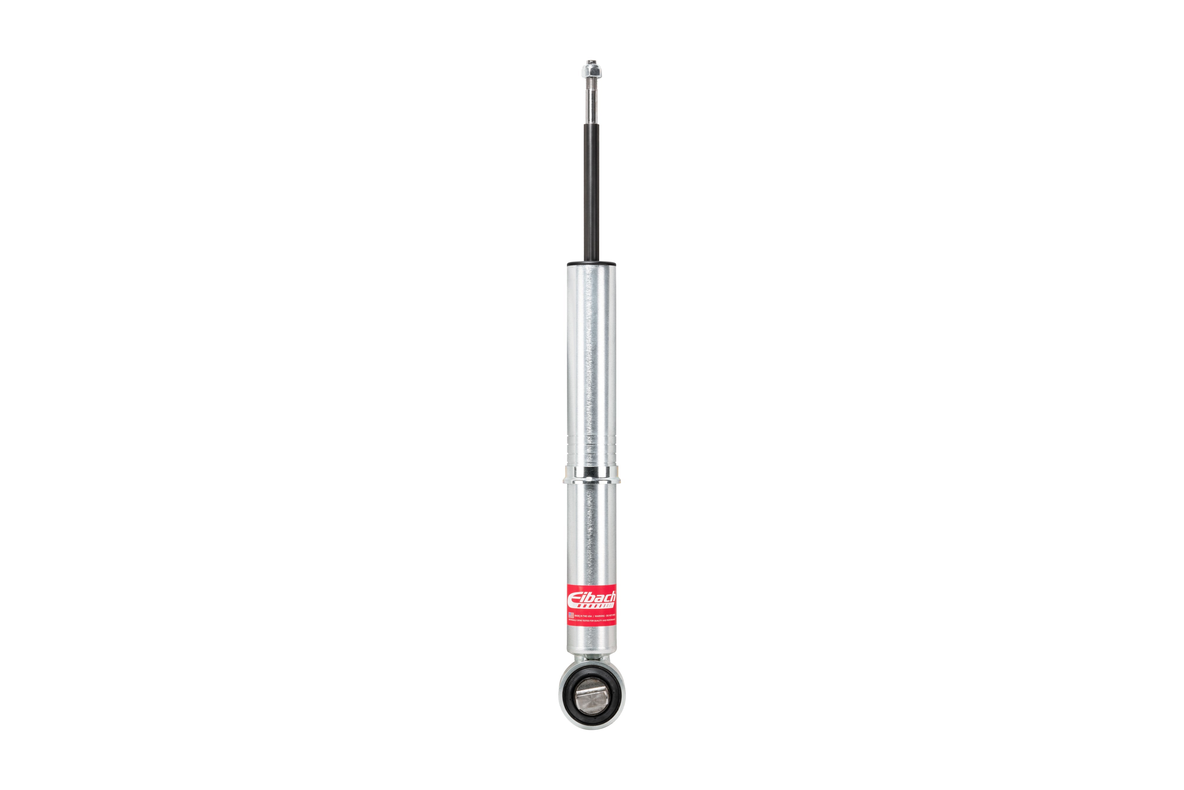 Eibach silver off-road shock absorber for trucks and SUVs on white background