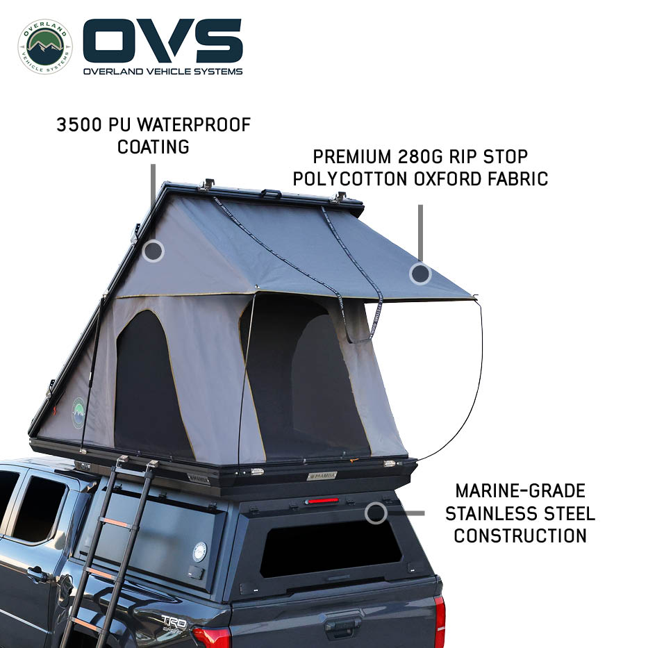 OVS Excursion camper shell roof top tent combo for Toyota Tacoma and other trucks - view 3