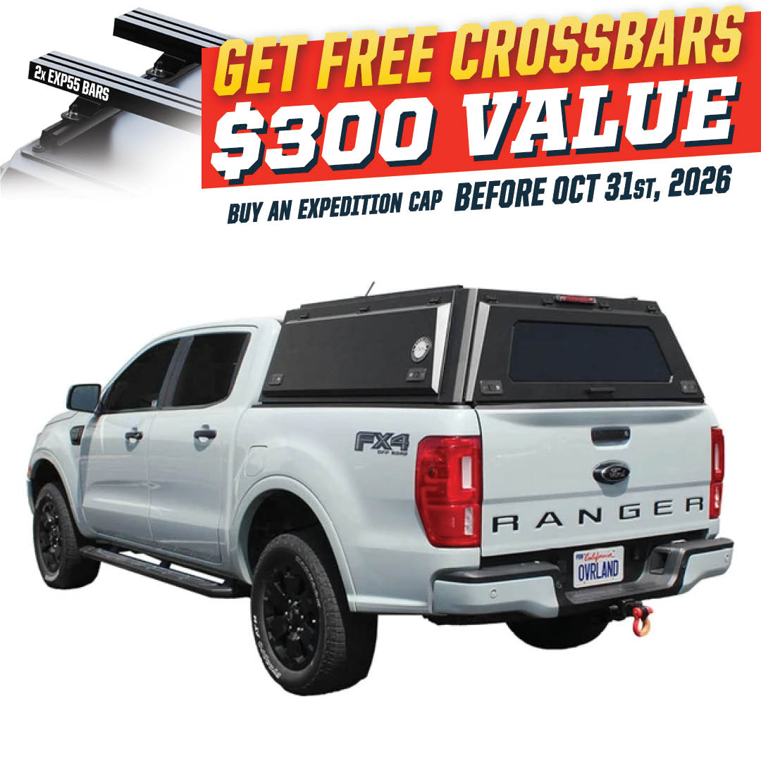Overland Vehicle Systems Expedition PRO truck cap for 2019-2023 Ford Ranger