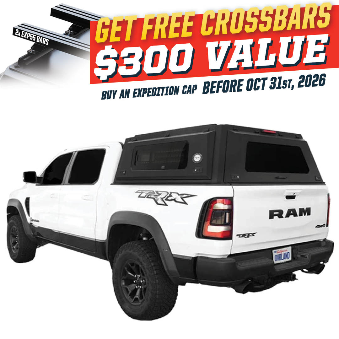 OVS Expedition PRO+ truck cap with full windows for 2019-2027 RAM 1500