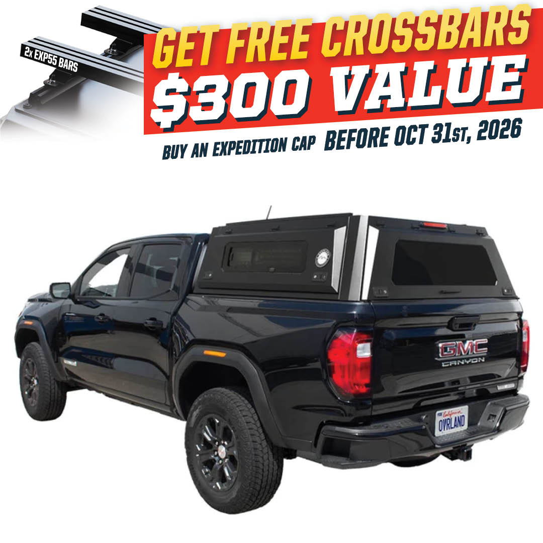 OVS Expedition PRO+ truck cap with full windows for 2023-2027 Chevy Colorado / GMC Canyon