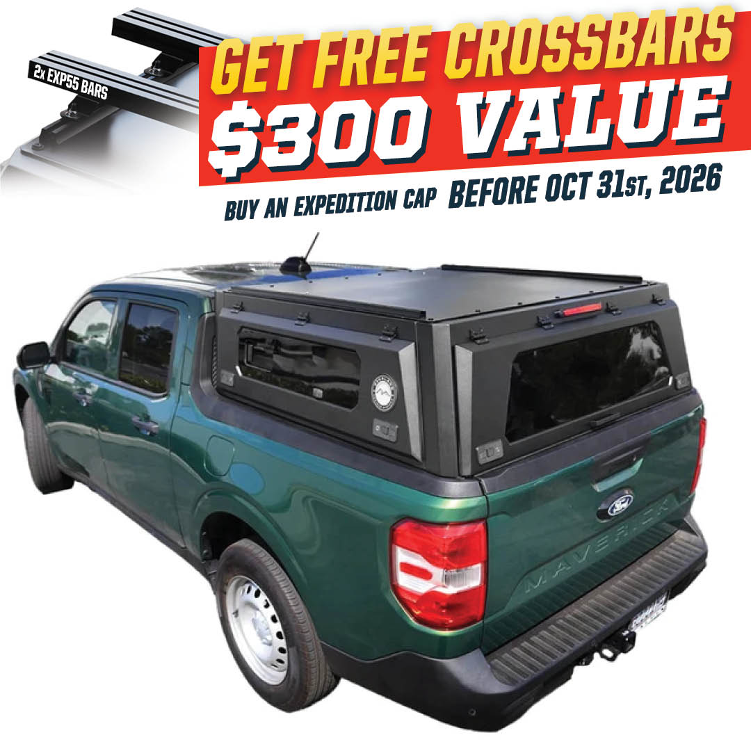 OVS Expedition PRO+ truck cap with full windows for 2022-2027 Ford Maverick