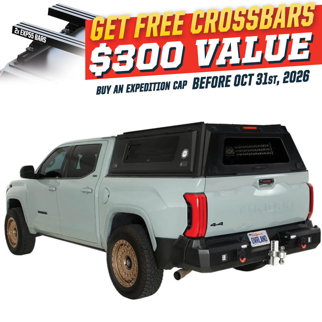 OVS Expedition PRO+ truck cap with full windows for 2022-2027 Toyota Tundra