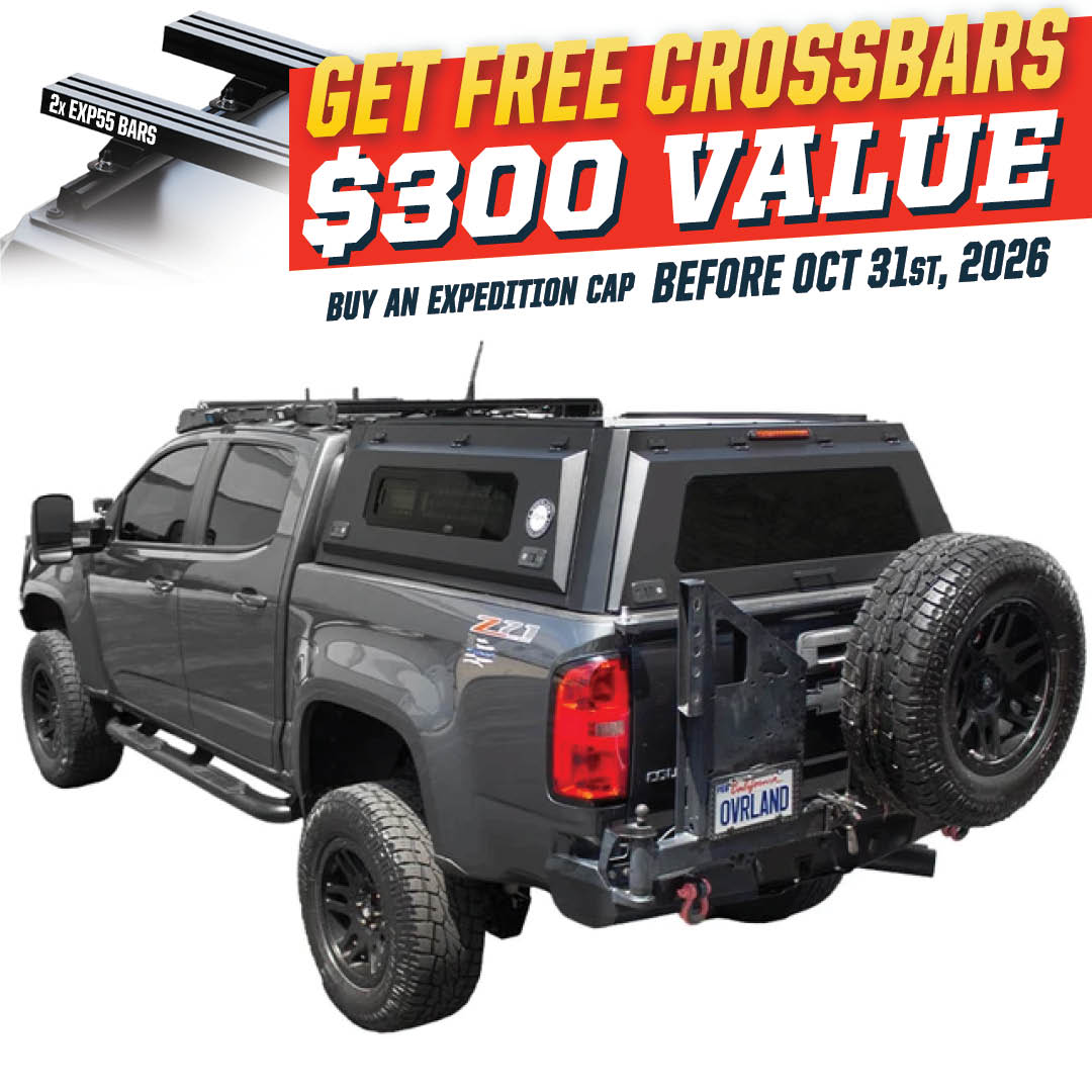 OVS Expedition PRO+ truck cap with full windows for 2015-2022 Chevy Colorado / GMC Canyon