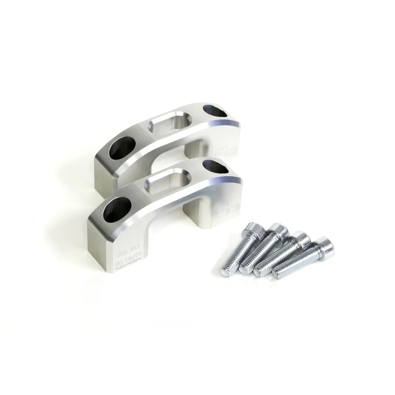 Silver billet bed tie downs and mounting bolts for Ford F250 F350 Super Duty trucks