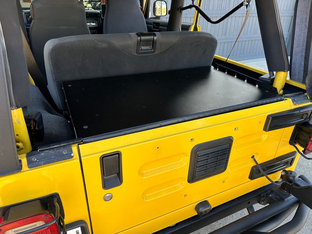 Diabolical Inc Ridgeback LJ Basic security enclosure in a Jeep Wrangler LJ