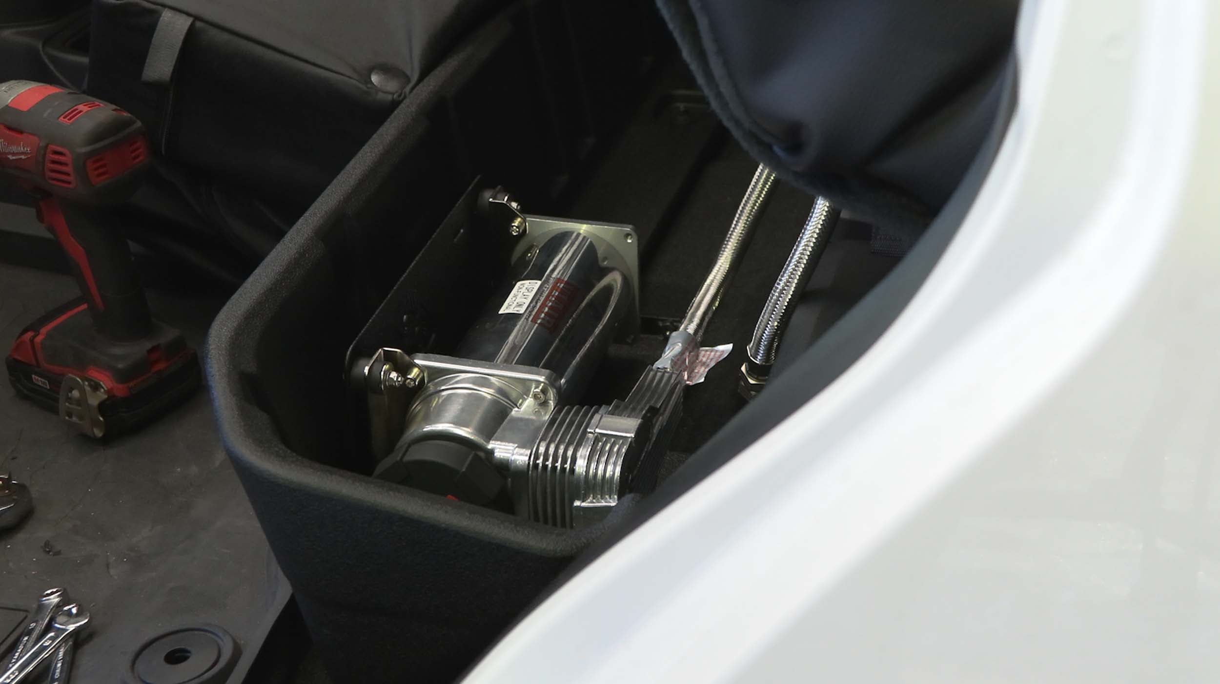 Fishbone Offroad Rear Under-Seat Compressor Mount for 2019 & Up Jeep Gladiator FB25463