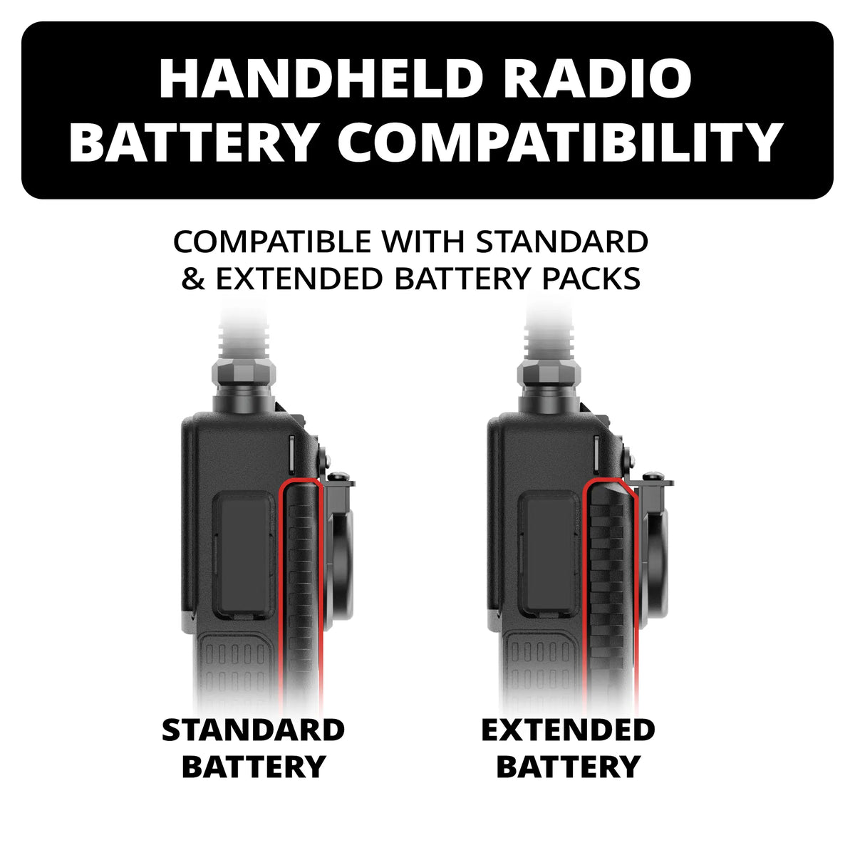 Tackform magnetic adapter for handheld radios, universal fit