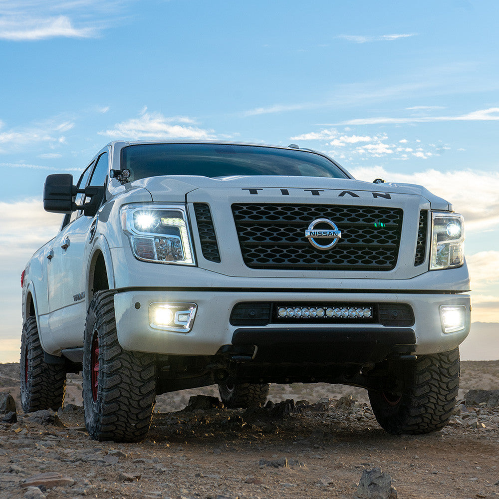 Baja Designs Squadron-R Sport fog pocket light kit for Nissan Titan 2016-2019