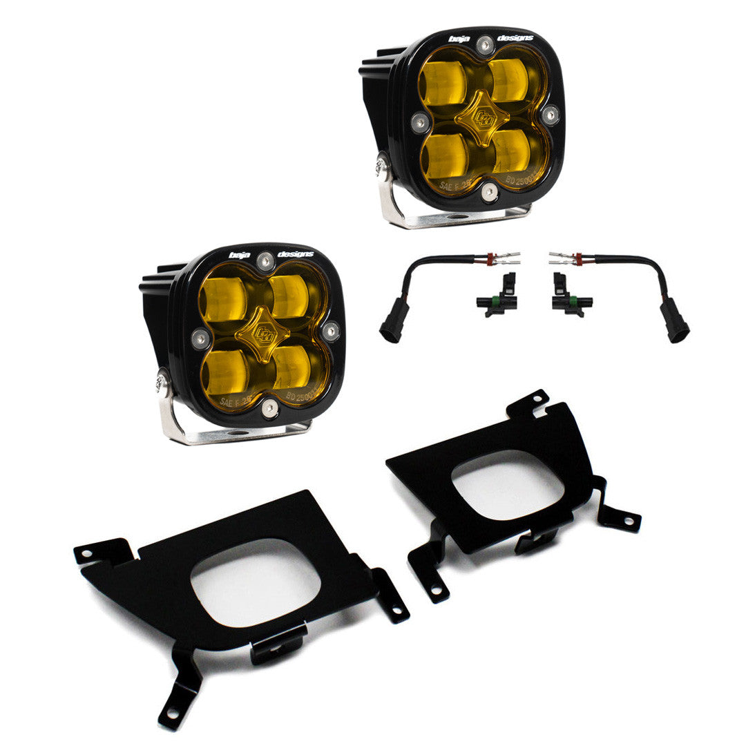 Baja Designs Chevy Squadron SAE Fog Pocket Light Kit - Chevy 2019-22 Silverado 1500 / 2020-22 2500HD/3500HD