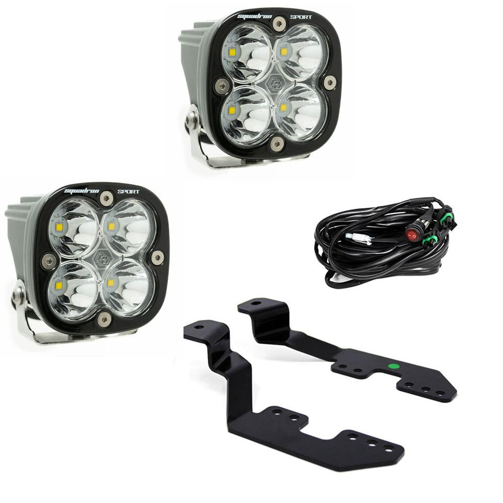 Baja Designs Chevy/GMC Squadron Sport A-Pillar Light Kit - Chevy/GMC 2014-18 Silverado/Sierra 1500; 2015-19 Colorado/Canyon