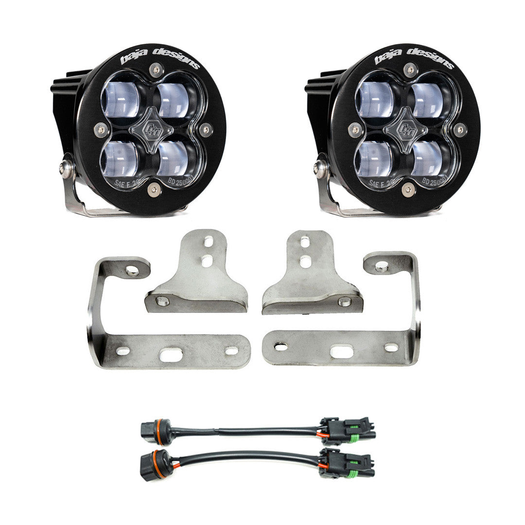 Baja Designs Jeep JL/JT Squadron-R SAE Fog Pocket Light Kit - Jeep 2020-2026 Gladiator; 2018-2026 Wrangler JL; NOTE: w/ OE Sport Bumper