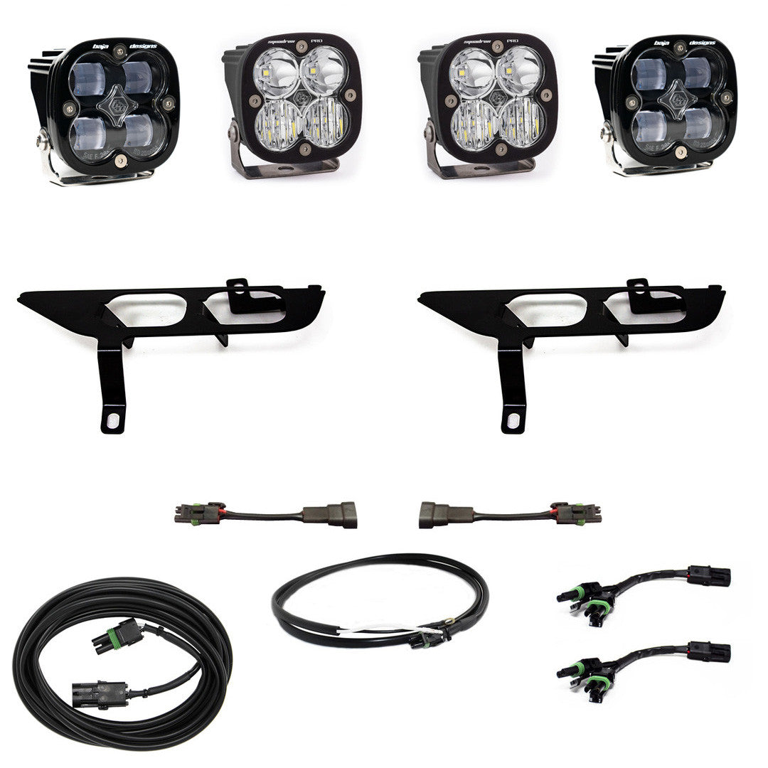 Baja Designs Ford Squadron SAE/Sport Fog Pocket Light Kit - Ford 2021-23 F-150; NOTE: w/o Daytime Running Lights (DRL)